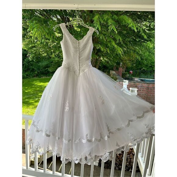 Mary’s Bridal ball gown size 8 beaded bodice EUC tulle skirt - Picture 7 of 16